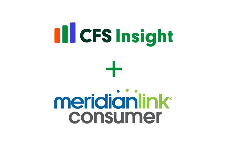 A logo for MeridianLink Consumer Data Connector at CFS Insight | CFS Insight Credit Union Data Products