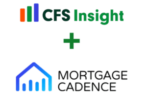 A logo representing the collaboration of cfs insight and mortgage cadence.