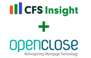 A logo representing the collaboration of cfs insight and openclose.