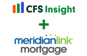 A logo representing the collaboration of cfs insight and meridianlink mortgage.